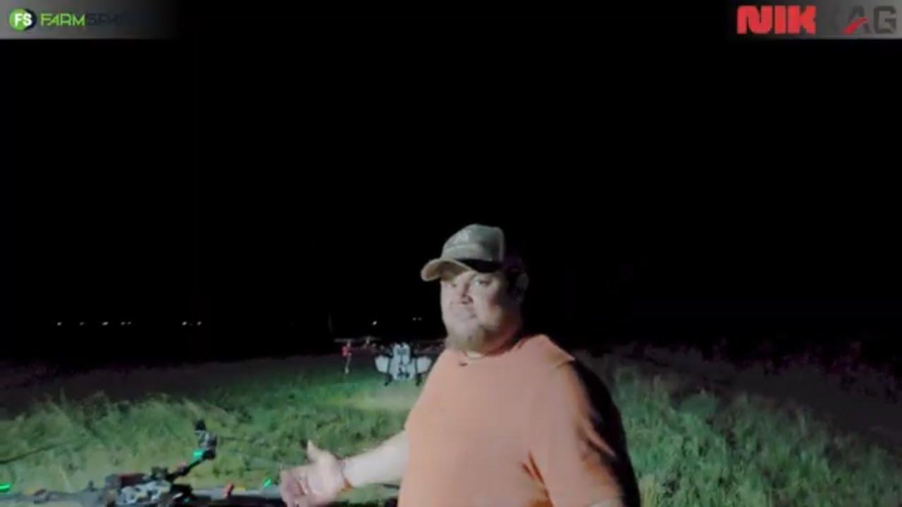 Hoe spuit jy lusern met twee XAG P100 Drones in die aand?