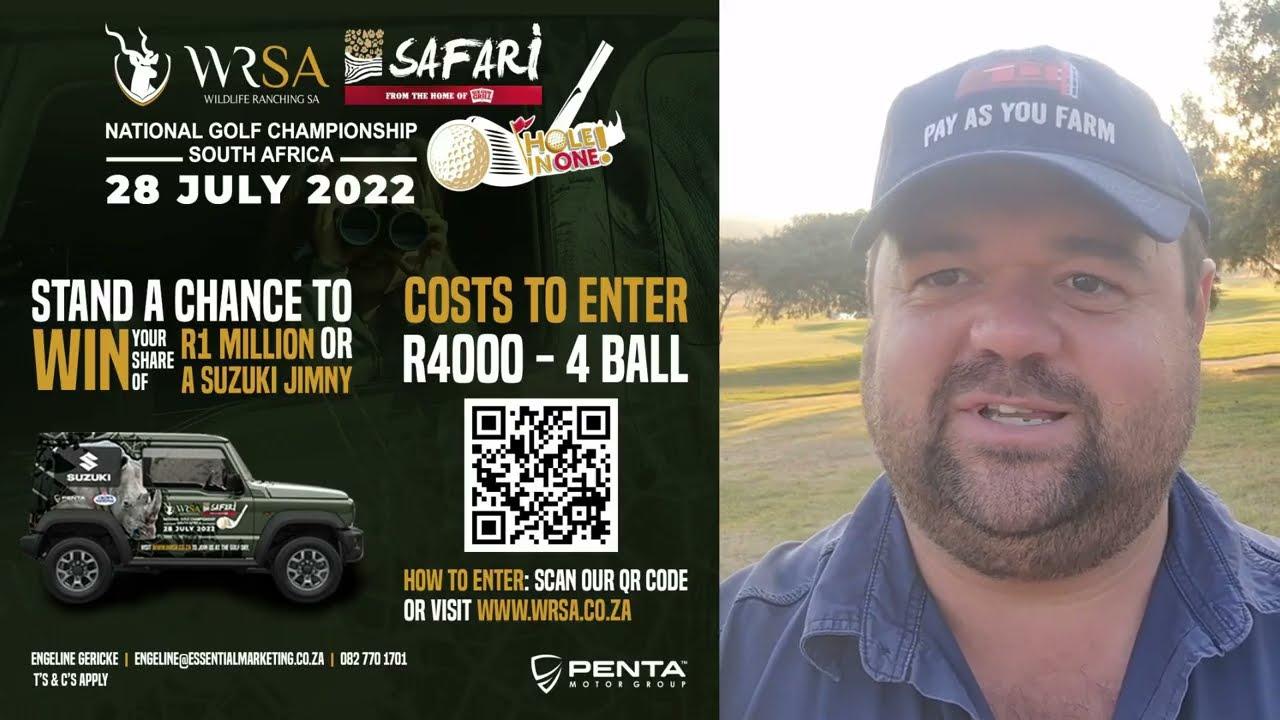 WRSA Safari Nasionale Gholfdag, 28 Julie 2022, ter ondersteuning van Renosterbewaring!