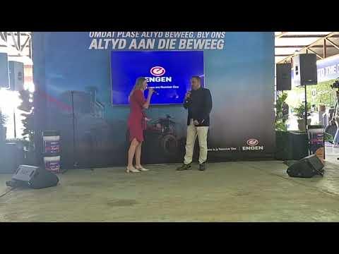 Engen SA is altyd aan die beweeg met Andre Schwartz en Leah SA hier op NAMPO 2024.