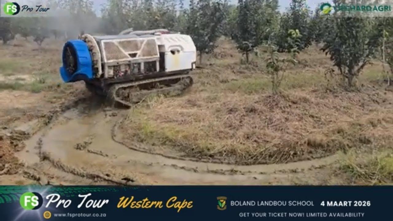 Innovasie in aksie - die OSAM multifunksionele outonome spuitmasjien deur Orchard Agri.