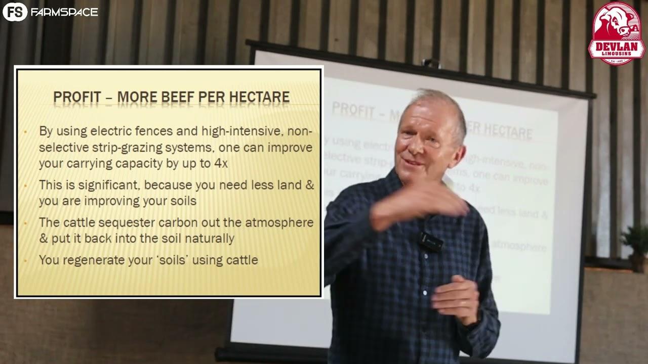 John from Devlan Limousins gives a presentation about profitable and sustainable cattle farming.