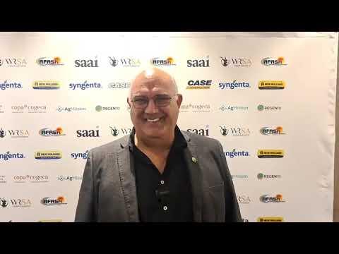 Theo de Jager van SAAI by die World Farmers' Organisation 2023.